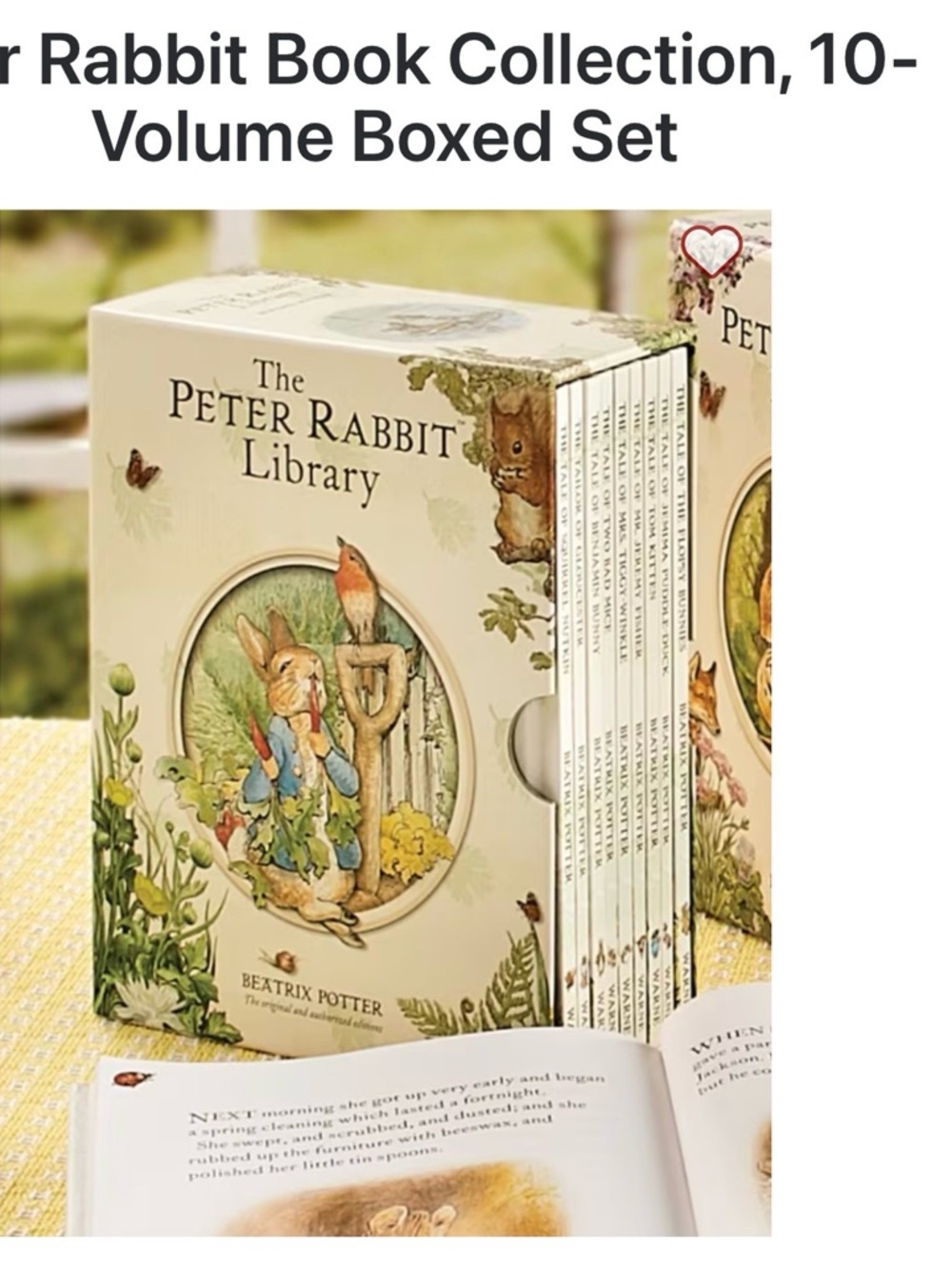 The Peter Rabbit Library 10-Book Boxed Set - Beatrix Potter (Cream)